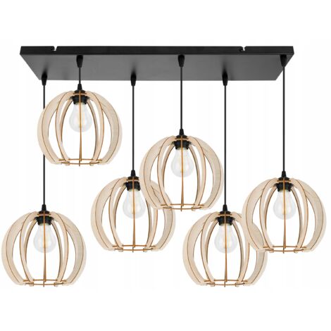 LAMPE DE PLAFOND SUSPENDU À LED EN BOIS MODERNE