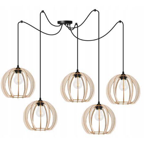 LAMPE DE PLAFOND SUSPENDU À LED EN BOIS MODERNE