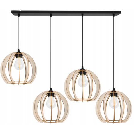 LAMPE DE PLAFOND SUSPENDU À LED EN BOIS MODERNE