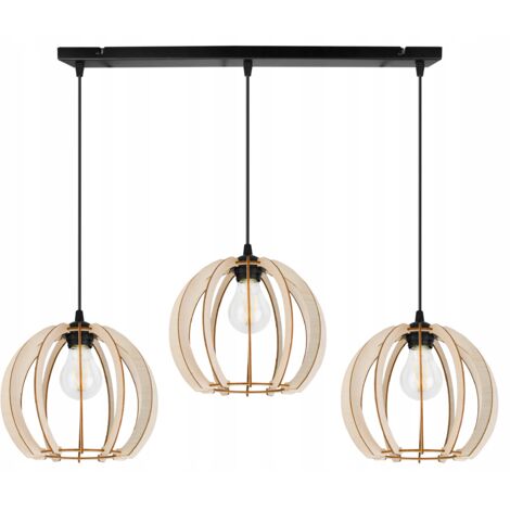 LAMPE DE PLAFOND SUSPENDU À LED EN BOIS MODERNE