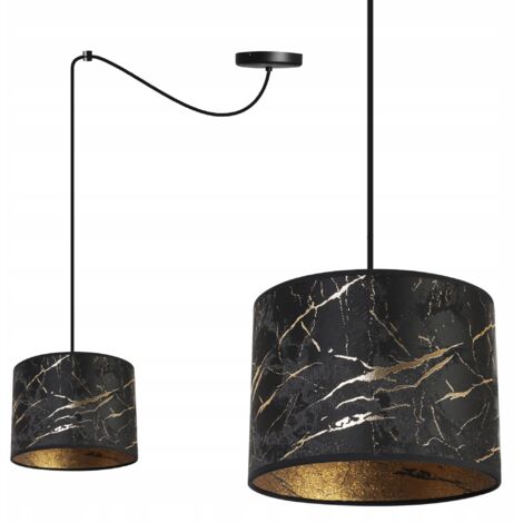LAMPE DE PLAFOND SUSPENDU ABAT-JOUR ARAIGNÉE MARBRE DORÉ