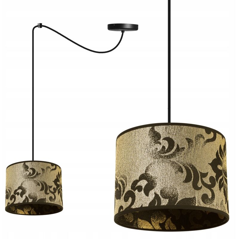 Lampe De Plafond Suspendu Abat-Jour Motif Araignée Doré