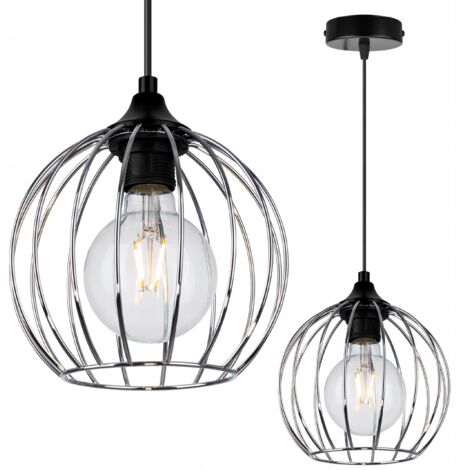 LAMPE DE PLAFOND SUSPENDU FIL CHROME LED