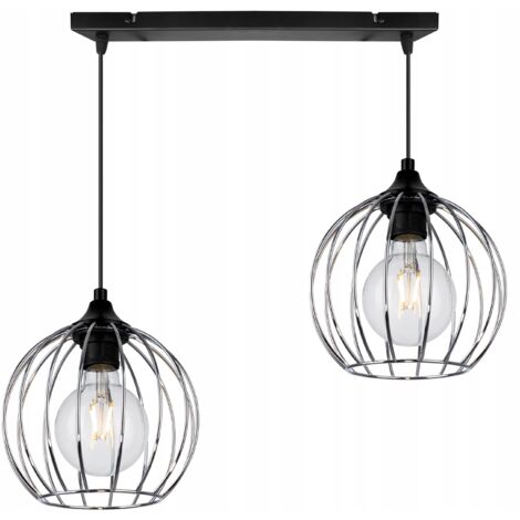 LAMPE DE PLAFOND SUSPENDU FIL CHROME LED