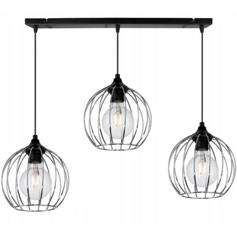 LAMPE DE PLAFOND SUSPENDU FIL CHROME LED