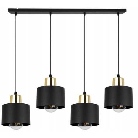 LAMPE DE PLAFOND SUSPENDU MODERNE ABAT-JOUR LED NOIR