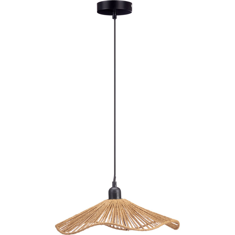 Lampe de plafond velto abat-jour tressé, 35 cm