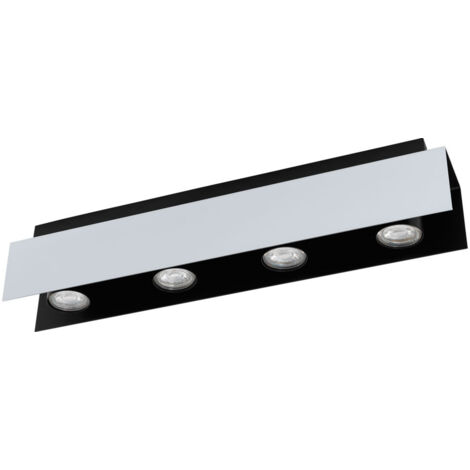 Lampe de plafond Viserba Blanc et noir à 4 lumières - 97397