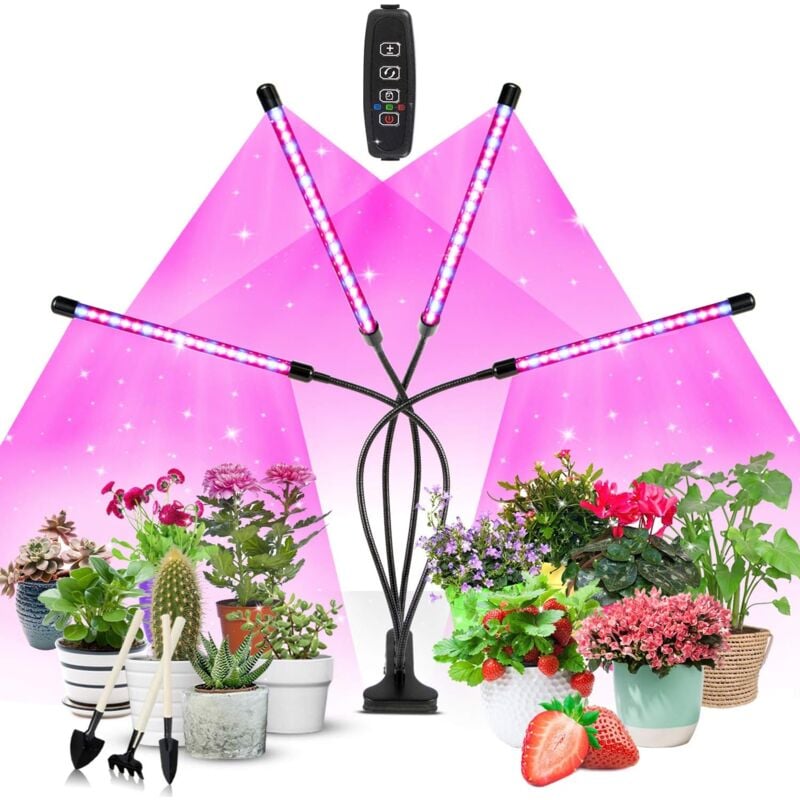 Lampe de Plante, 80 LEDs Lampe de Croissance Lampe Horticole led pour Plantes à 4 Têtes Lampe, Croissance Spectre Complet