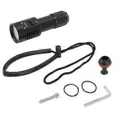 Lampe de plongée 5000 lm, 6 modes d'éclairage, lampe sous-marine portable, étanche jusqu'à 100 mètres, IPX8, aluminium