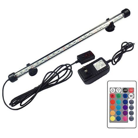 Lampe de plongée à bulles d'aquarium étanche à LED (lumière à bulles télécommandée de 39 cm)