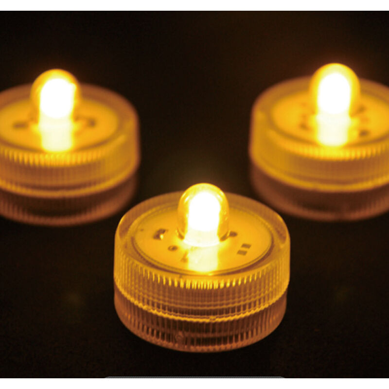 Feiyue - Lampe de plongée à led, lampe de piscine étanche (lot de 12, blanc)