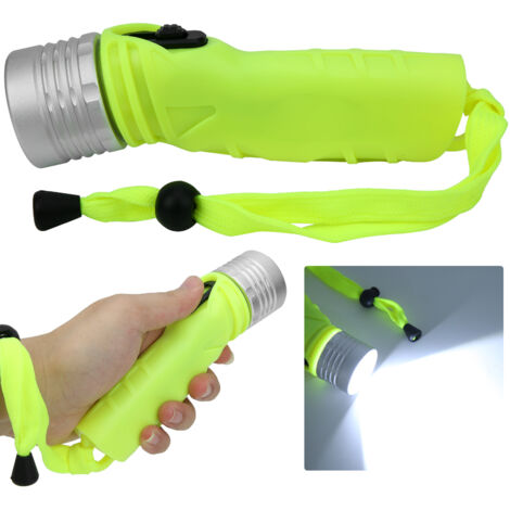 Lampe de plongée LED étanche 4xAA en alliage d'aluminium, puissante pour camping et exploration