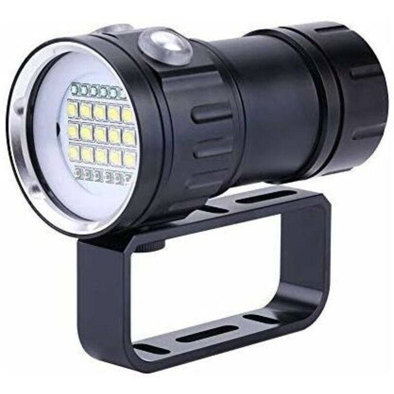 Lampe de plongée sous-marine IPX8 étanche 18000LM 80m lampe de poche de plongée pour la photographie et la vidéo