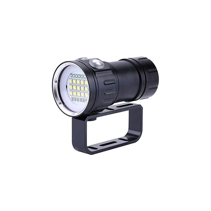 Lampe de Plongée Sous Marine IPX8 Etanche 18000LM Lampe Torche Sous l'Eau 80m Pour Photographie et Vidéo