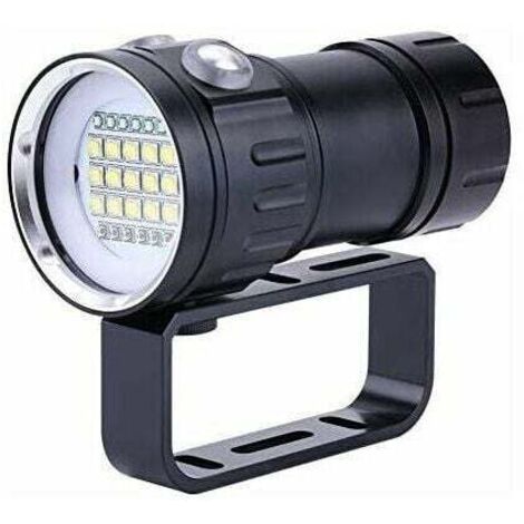 Lampe de plongée sous-marine IPX8 étanche de 18000LM, résistante jusqu'à 80 mètres de profondeur, idéale pour la photographie et la vidéo sous-marines.
