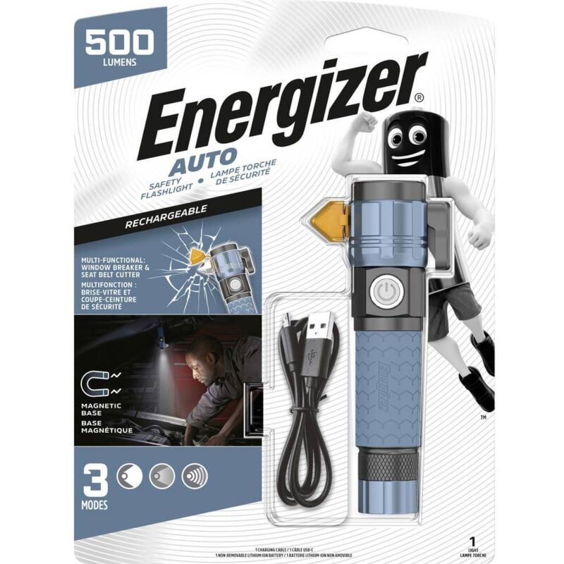 Energizer - Lampe de poche Auto Metal Light led à batterie 500 lm