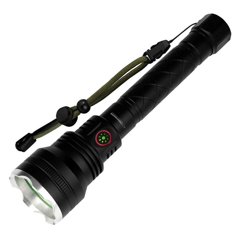 Lampe de poche Esperanza EOT068 noire, lampe de poche LED rechargeable