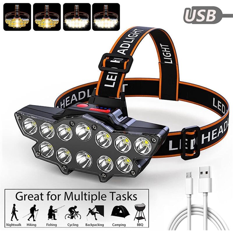 Fei Yu - Lampe de poche étanche puissante et rechargeable par usb