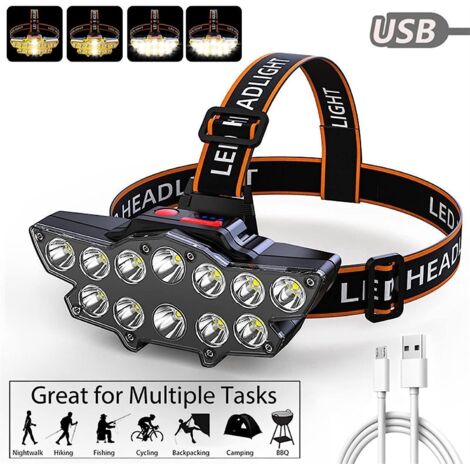 Lampe de poche étanche puissante et rechargeable par USB