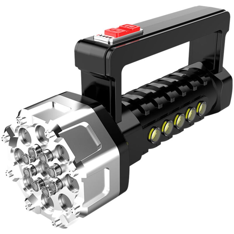 Lampe de poche LED 1000 lumens, super lumineuse, zoomable, rechargeable, avec 4 modes, puissante lampe de poche portable, affichage de la puissance