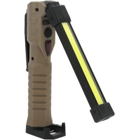 Lampe de poche LED COB rechargeable avec crochet de suspension et base magnétique pour le camping, la randonnée et les urgences