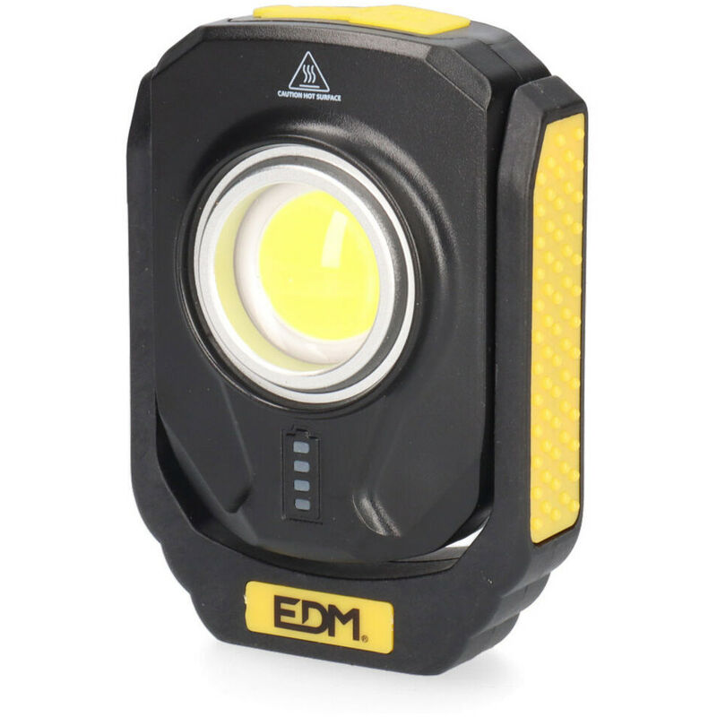 EDM - Lampe De Poche Rechargeable Compacte 1 Led 10w 900lm. Socle Magnétique. Ged