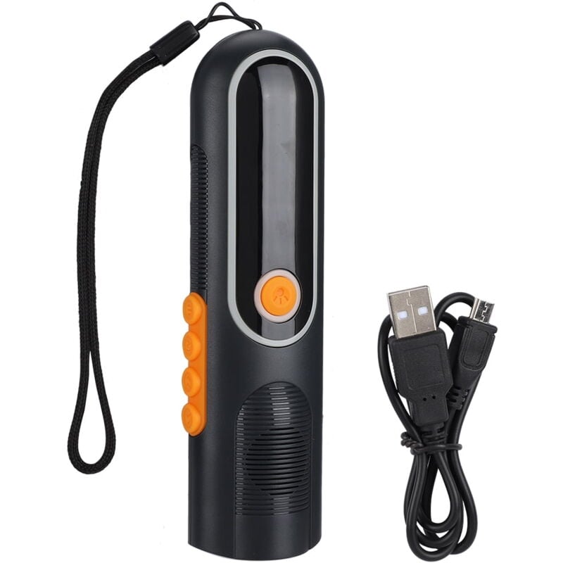 Lampe de poche led d'urgence multifonctionnelle à manivelle portable, radio fm pour camping en plein air