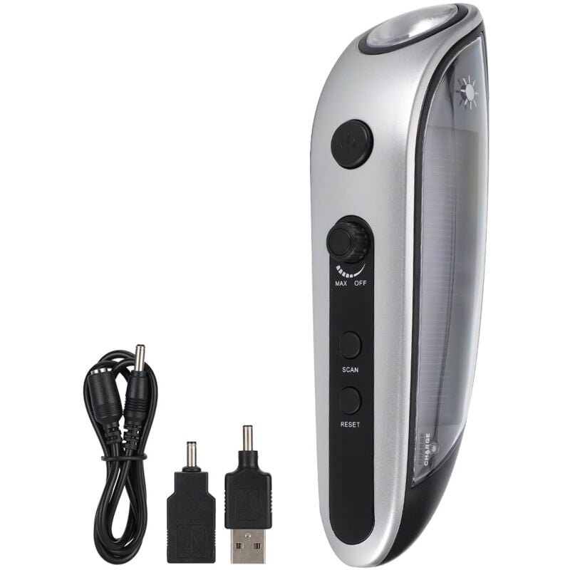 Feiyue - Lampe de poche led d'urgence multifonctionnelle à manivelle solaire portable pour l'extérieur, radio fm pour le camping