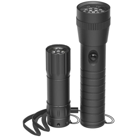 LAMPE DE POCHE LED ''FL-DUO'', AVEC PILES, ALUMINIUM, ENSEMBLE DE 2 HAMA