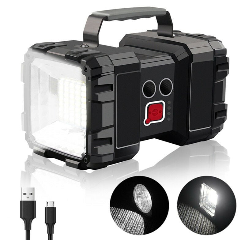 Lampe de poche led rechargeable 10000 mAh 1200 lm ultra longue veille haute puissance étanche lanterne de camping 7 modes super lumineux lampe de