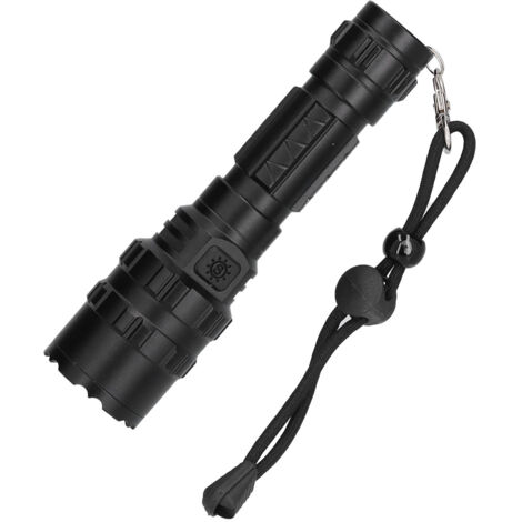 Lampe de Poche LED Rechargeable 1200lm, 5 Modes d'Éclairage, Portable et Puissante pour Extérieur