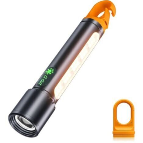 Lampe de poche LED rechargeable 500 000 lumens, 9 modes, lampe de poche LED extrêmement lumineuse XHP90.2 zoomable et étanche IPX7, lampe de poche puissante pour le camping, la randonnée, les