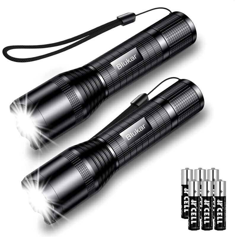 Lampe de poche led super puissante, lampe de poche tactique en aluminium étanche IPX6