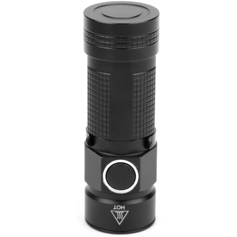 Lampe de poche LED USB portable étanche, mini torche blanche ultra compacte