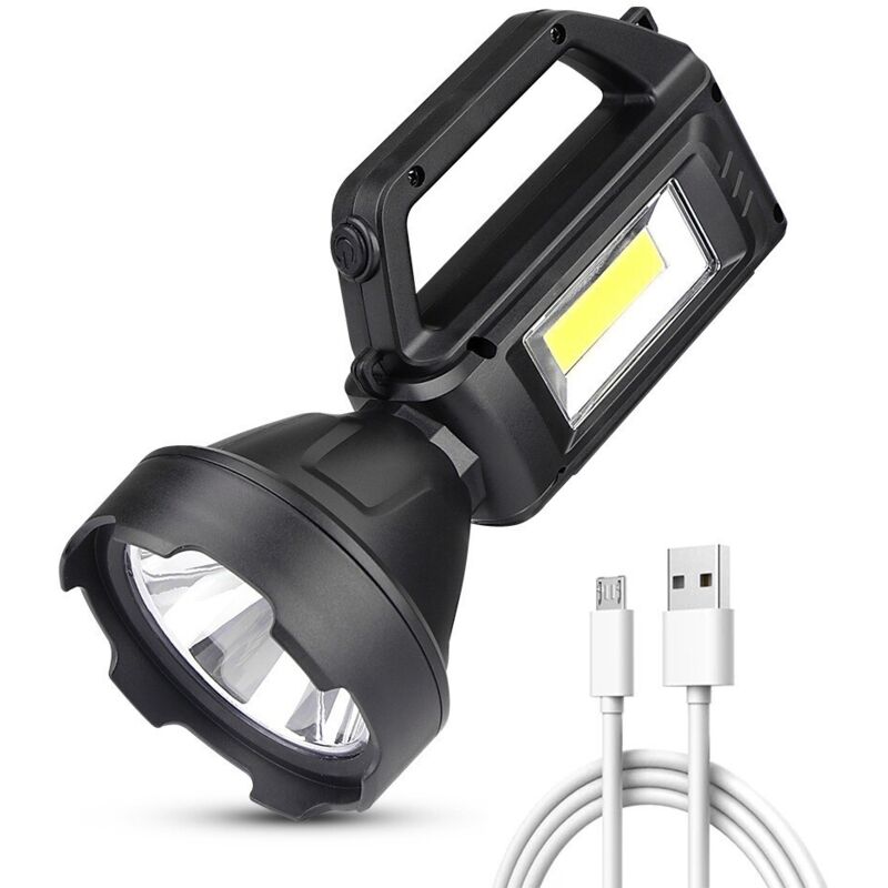 Lampe de poche à lumière forte Lampe de secours domestique rechargeable par USB