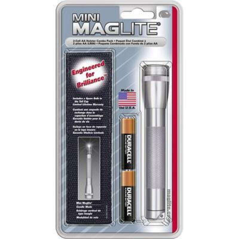 Mag-lite - maglite - torche mini R6 gris livrée avec piles LR6 - energie kripton