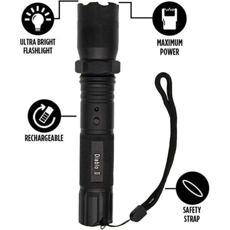 Lampe de poche militaire, lampe de poche multimode rechargeable, lumière blanche