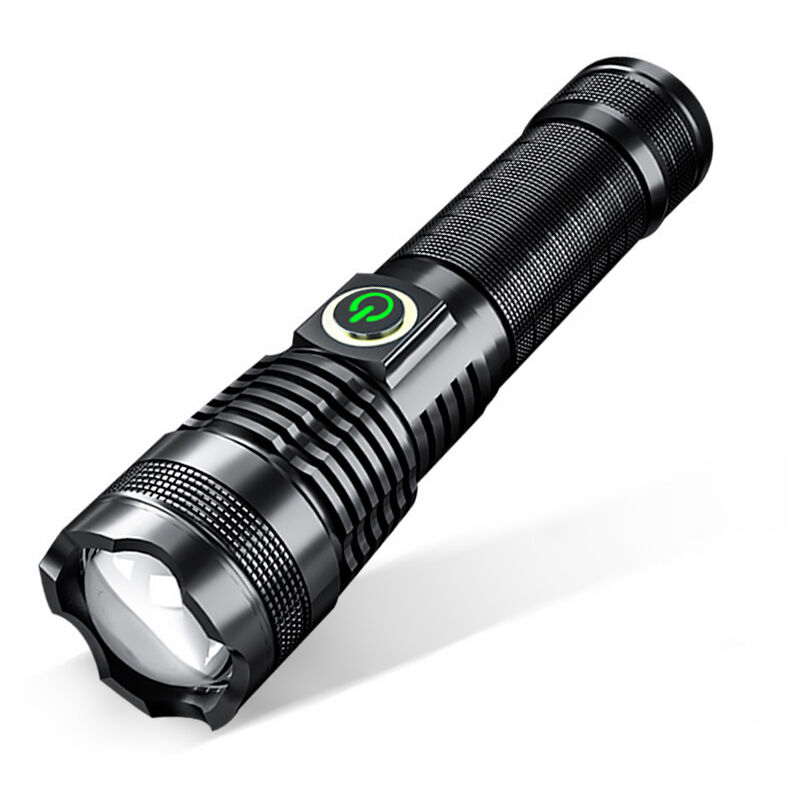 Lampe de poche P50 en alliage d'aluminium affichage de puissance télescopique charge usb forte lumière