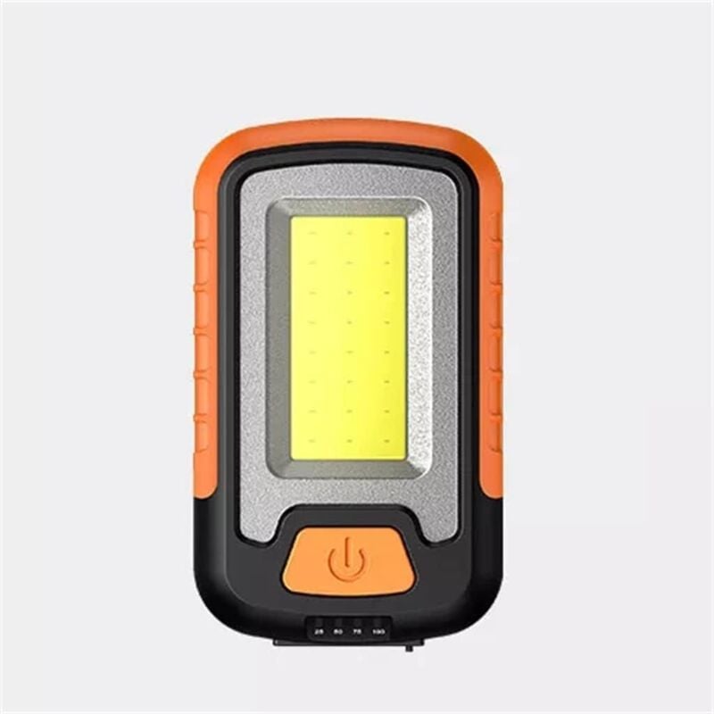 Lampe de poche portable rechargeable pour le travail et le camping, design magnétique avec fonction d'alimentation mobile (dimensions : 110 x 65 x 34