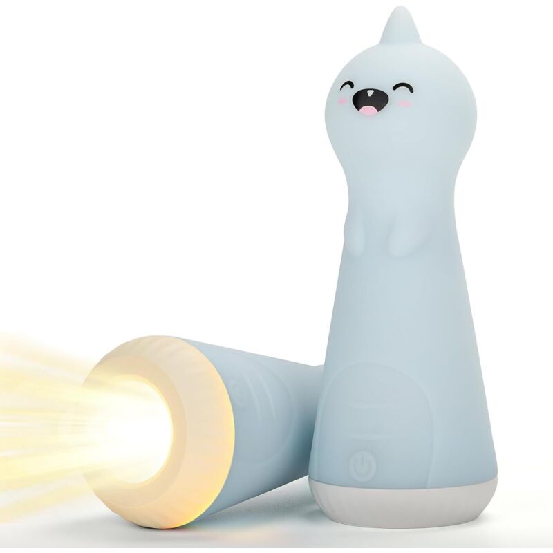 RHG Lampe de poche pour enfants avec fonction veilleuse, veilleuse LED rechargeable à intensité variable