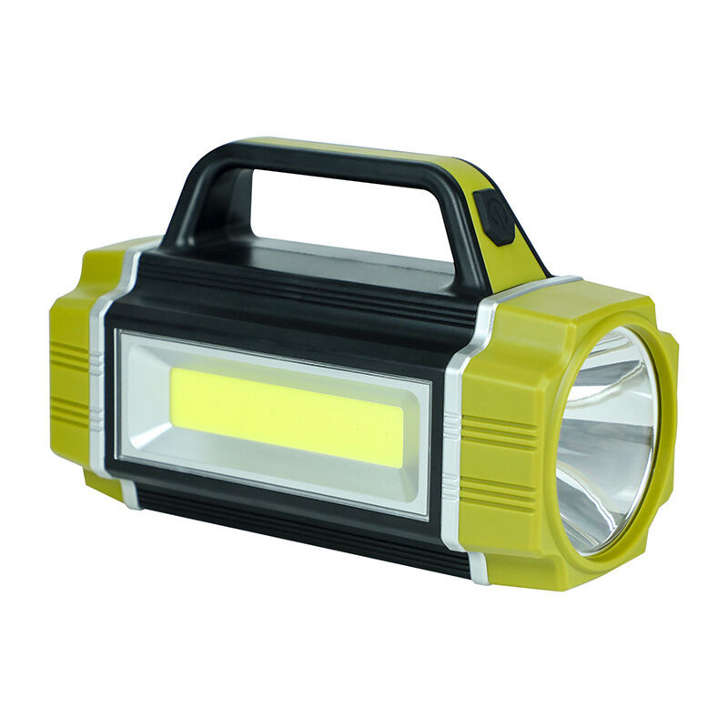 Lampe de Poche Solaire avec Lumière Latérale, Rechargeable par USB Imperméable Projecteur Super Lumineux Projecteur Solaire avec 6 Mode pour la