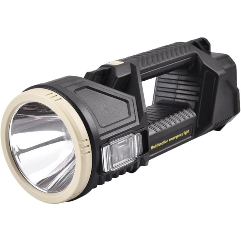 Lampe de poche solaire, lampe de poche LED rechargeable, torches à main LED, projecteur solaire, lampe de poche avec 6 modes d'éclairage, lanterne de