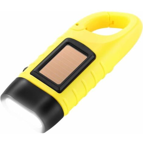 Lampe de Poche Solaire. Torche LED Solaire & Manivelle Flashlight Rechargeables pour Les Activité en Plein Air Lampe d'urgence