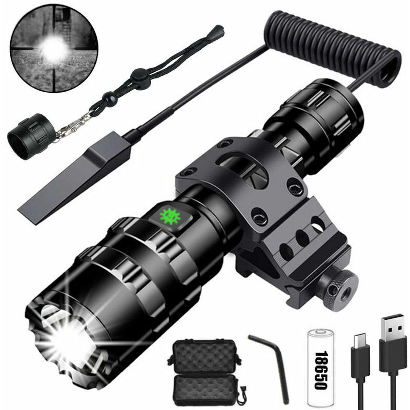 Lampe de poche tactique extérieure haute puissance L2, lumière clignotante puissante, chargement USB, lumière blanche