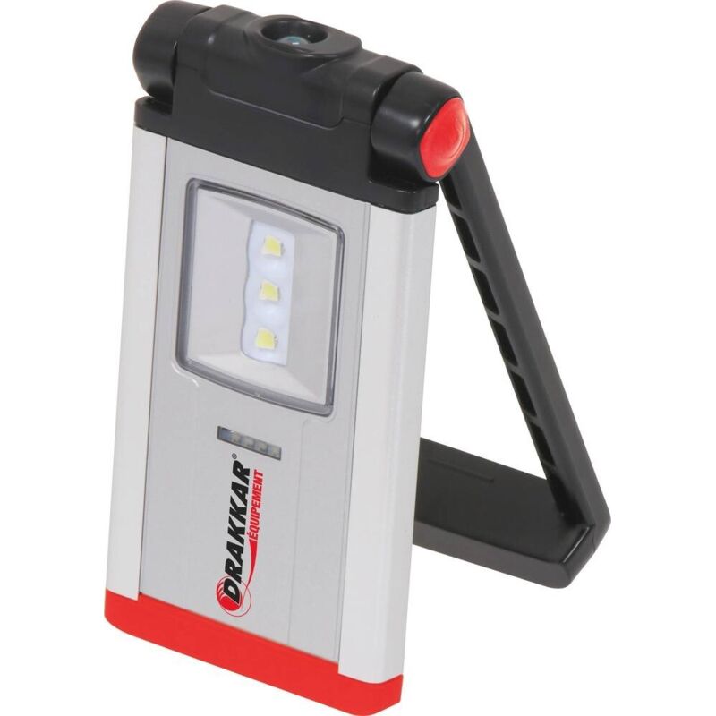 Drakkar Equipement - Lampe de poche drakkar ultra plate rechargeable 3 + 1 led - S02222