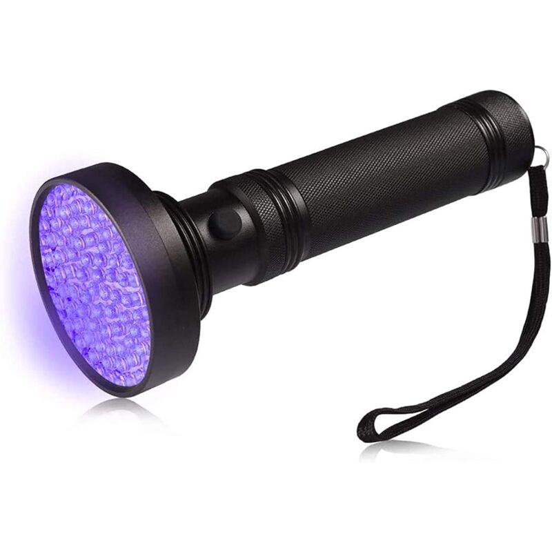 Lampe de Poche UV Lampe de Torche 100 LEDs Ultra Violet pour Animal Domestique d'urine Détecteur de Taches-Noir