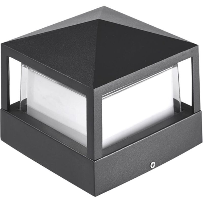 Lampe de Poteau Lampe Pilier Portail Lampe D'exterieur lumiere colonne lampe Villa etanche Aluminium jardin paysage pelouse porte cloture entree lumie