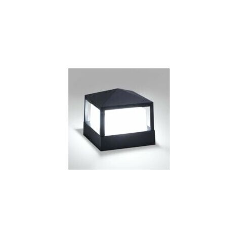 Lampe de Poteau Lampe Pilier Portail Lampe D'extérieur lumière colonne lampe Villa IP65 étanche Aluminium jardin paysage pelouse porte clôture entrée lumièr, Blanc Froid [Classe énergétique A++]