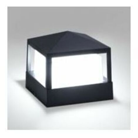 Lampe de Poteau Lampe Pilier Portail Lampe D'extérieur lumière colonne lampe Villa IP65 étanche Aluminium jardin paysage pelouse porte clôture entrée lumièr, Blanc Froid [Classe énergétique A++]